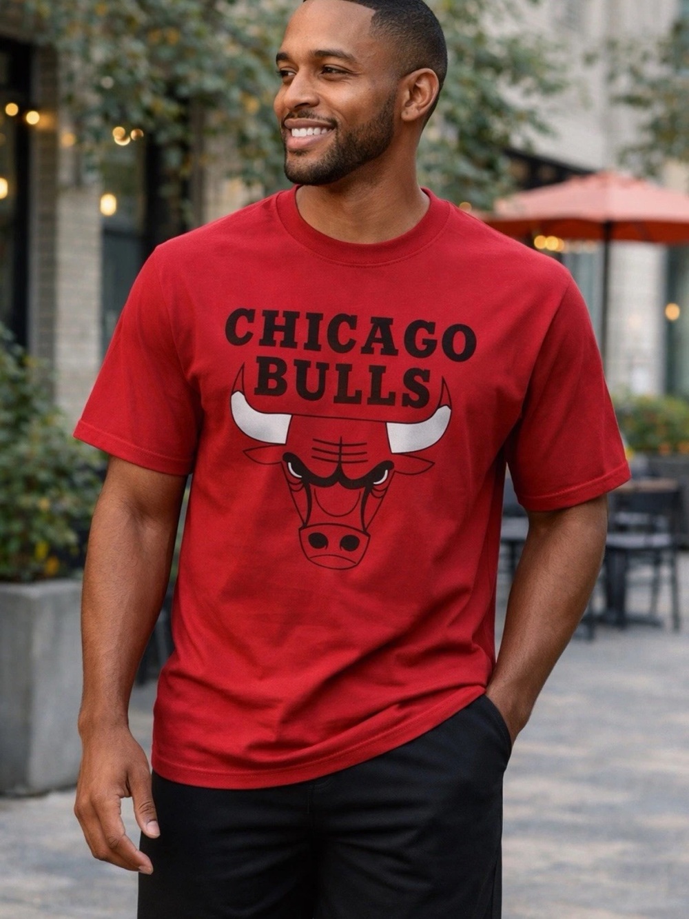 NBA Chicago Bulls Red Graphic Short Sleeve Tee